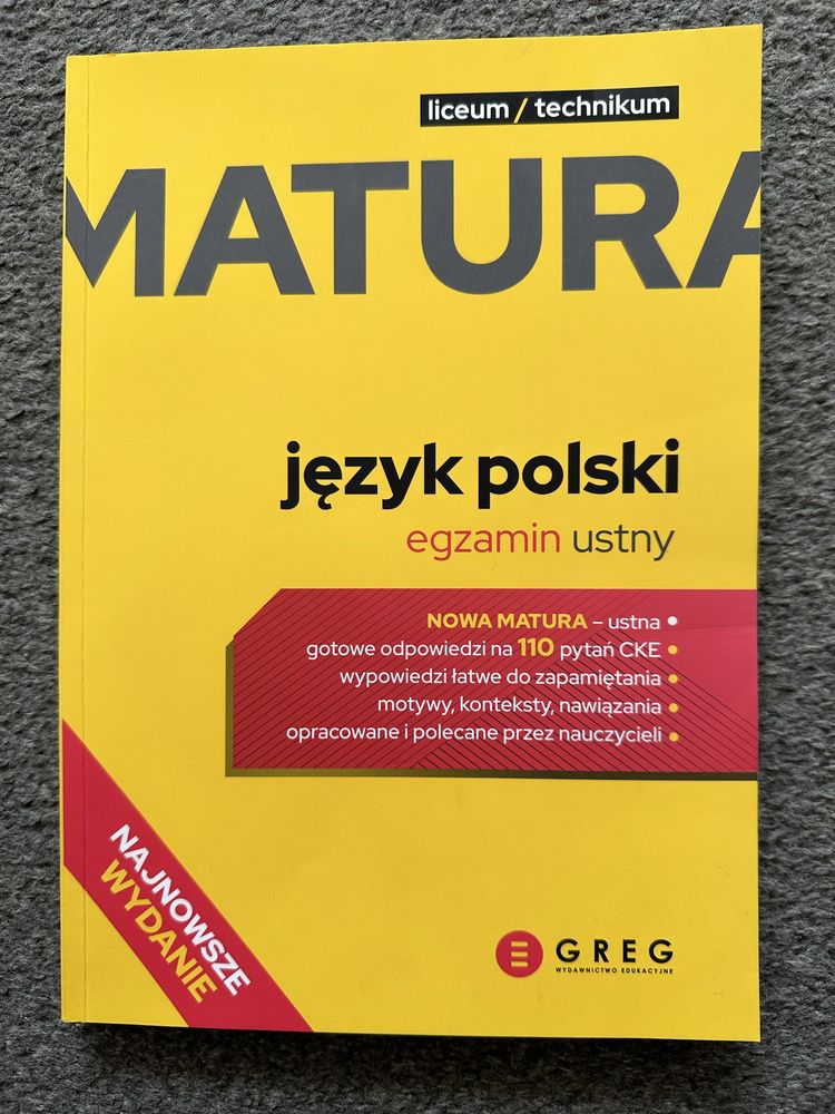 Książka do matury ustnej z polskiego GREG