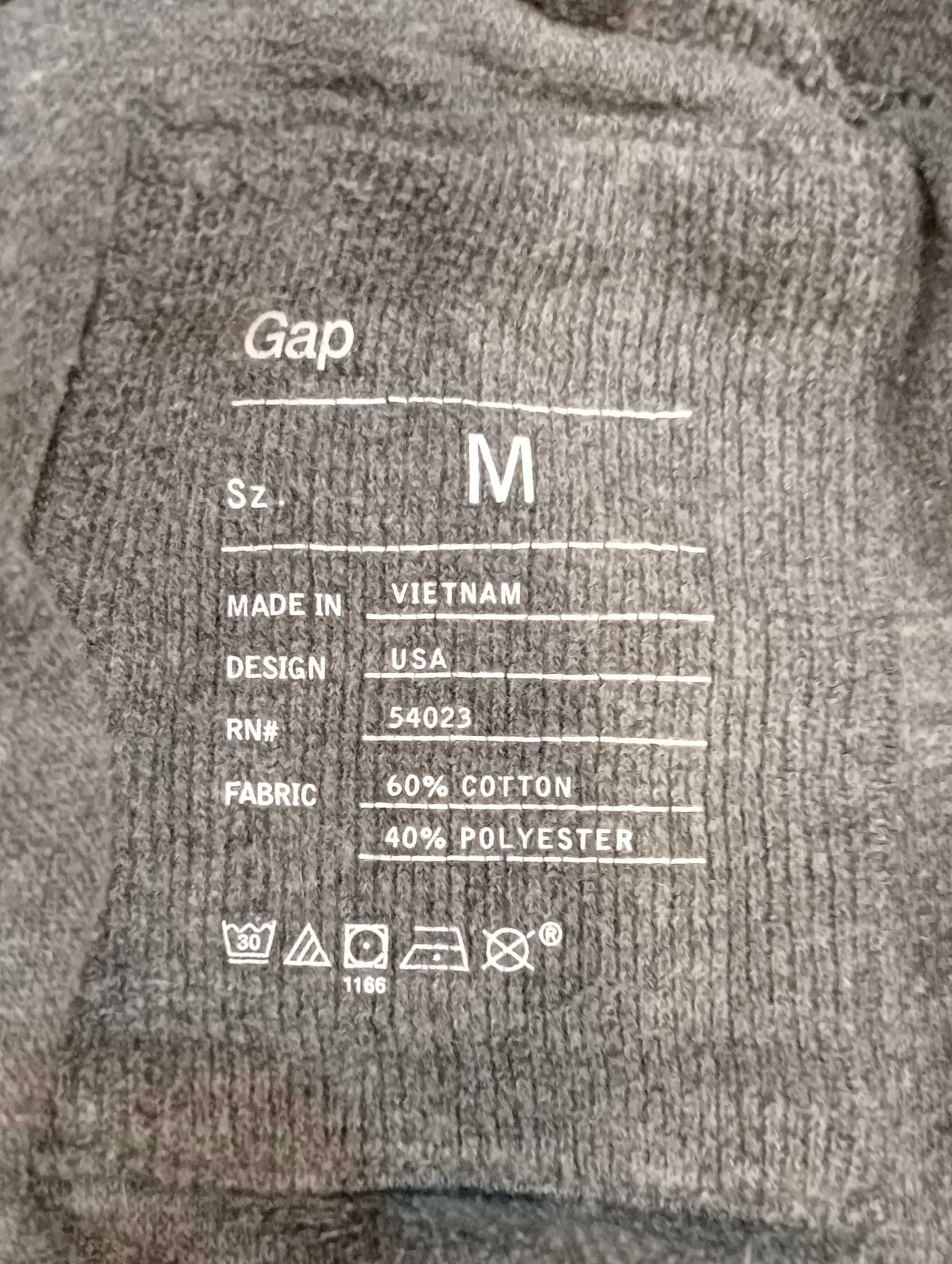 Bluza M GAP z kapturem basic vintage gray szara damska męska hoodie