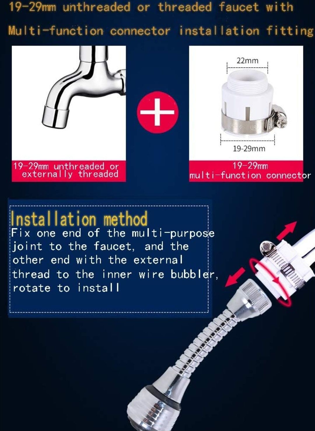 2 szt Przedłużka do kranu Aerator