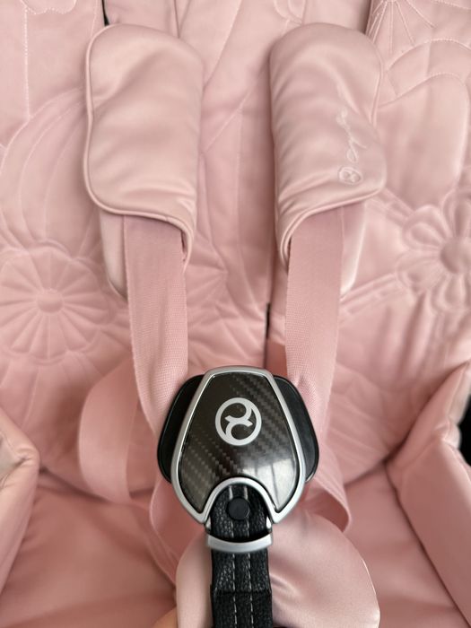 Cybex Mios 2.0 Simply Flowers Pink silver srebrna rama różowy kwiaty