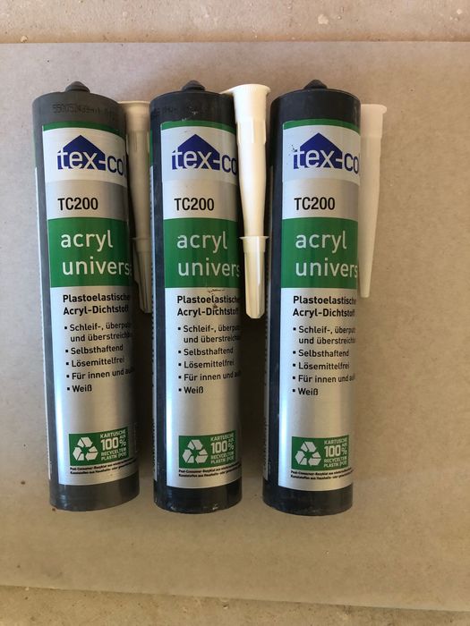 Silikon akrylowy uniwersalny biały szt 3