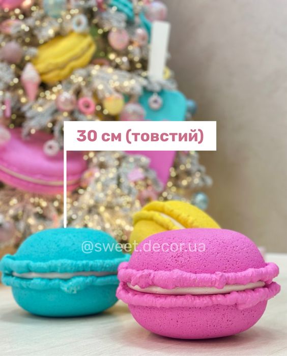 Декоративні макаронси | новорічна прикраса