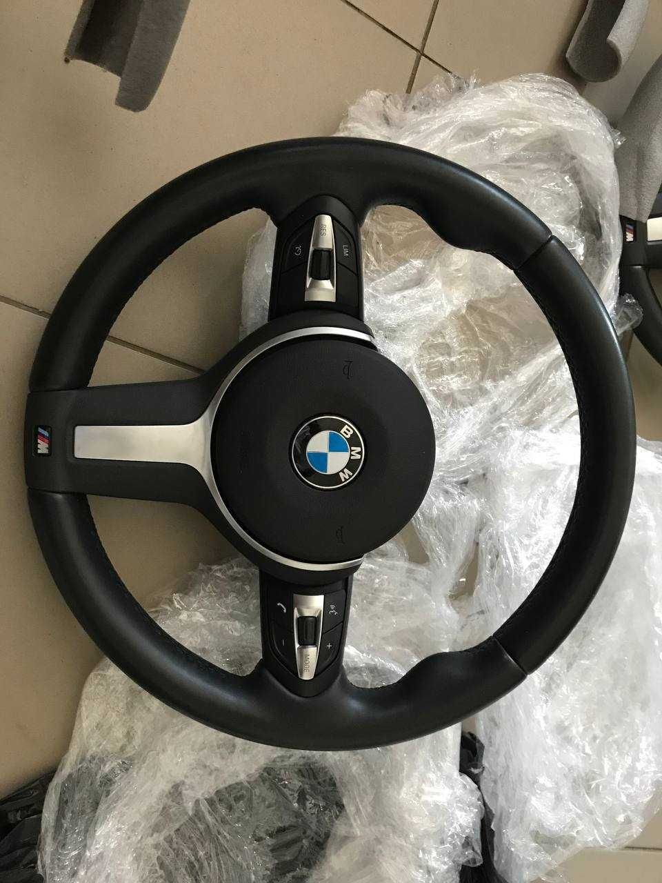 Руль М BMW F10 F11 F07 F06 F12 F01 С лепестками ф10 ф06 Эм с подушкой