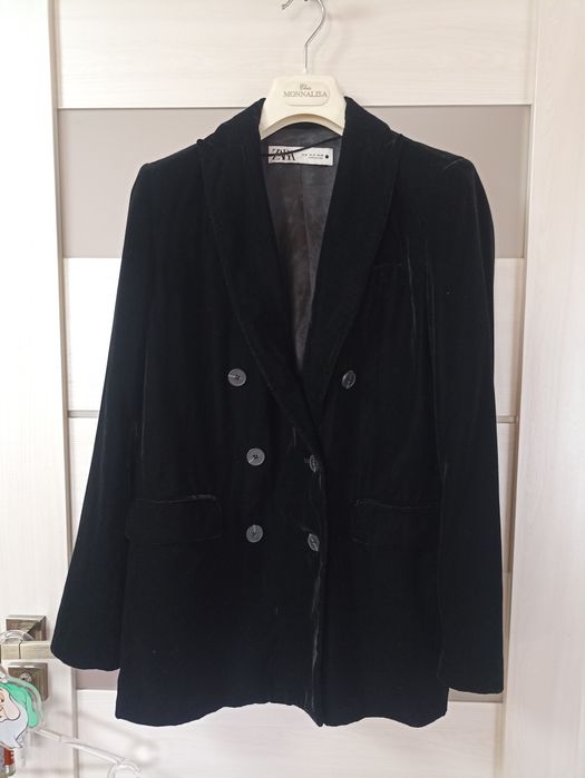 Оксамитовий подовжений піджак  , велюровий піджак Zara