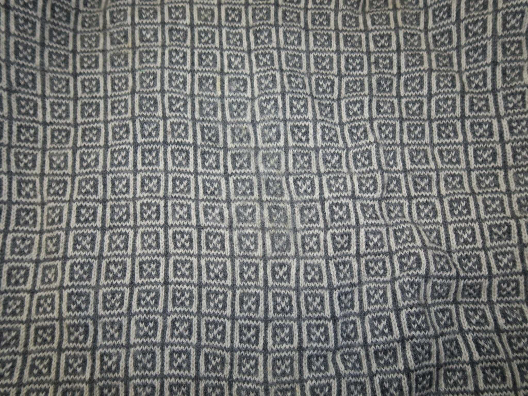 Sweter norweski wełniany gruby XL