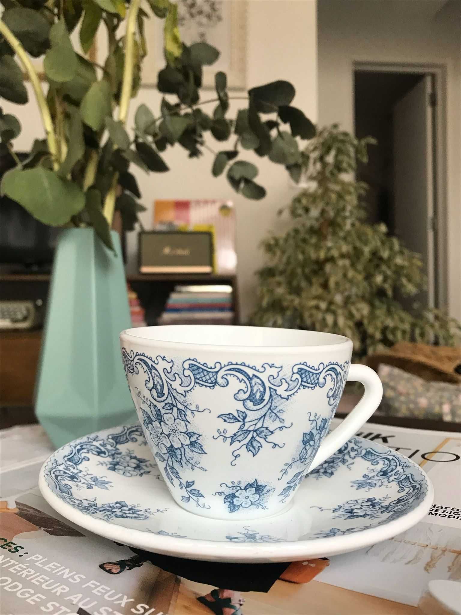 Chávenas chá porcelana francesa RIVANEL