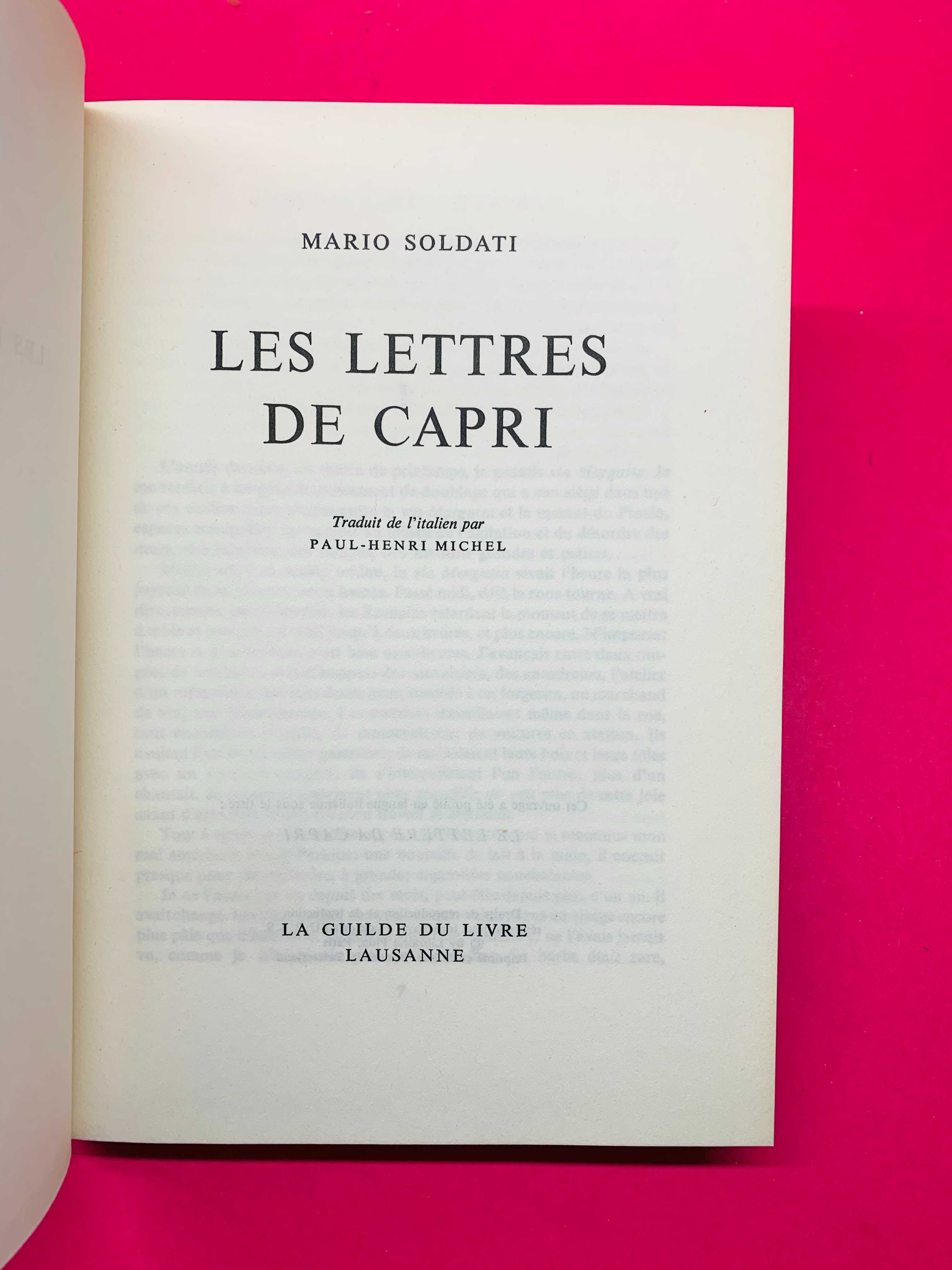 Les Lettres de Capri - Mario Soldati