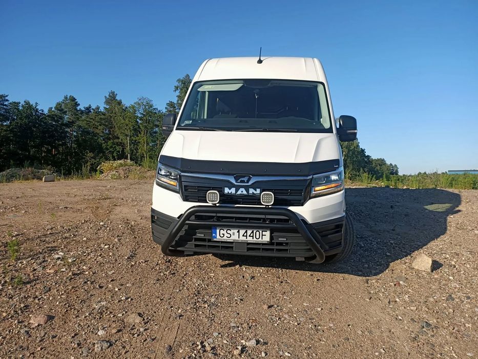 MAN TGE 4x4 automat  4x4 MAN TGE automat offroad podniesiony 2 cale masaże nawigacja kamper