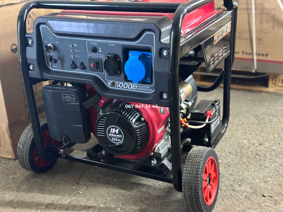 Генератор Holida WM6000EI ІНВЕРТОРНИЙ 5,5 кВт бензин Дуже тихий