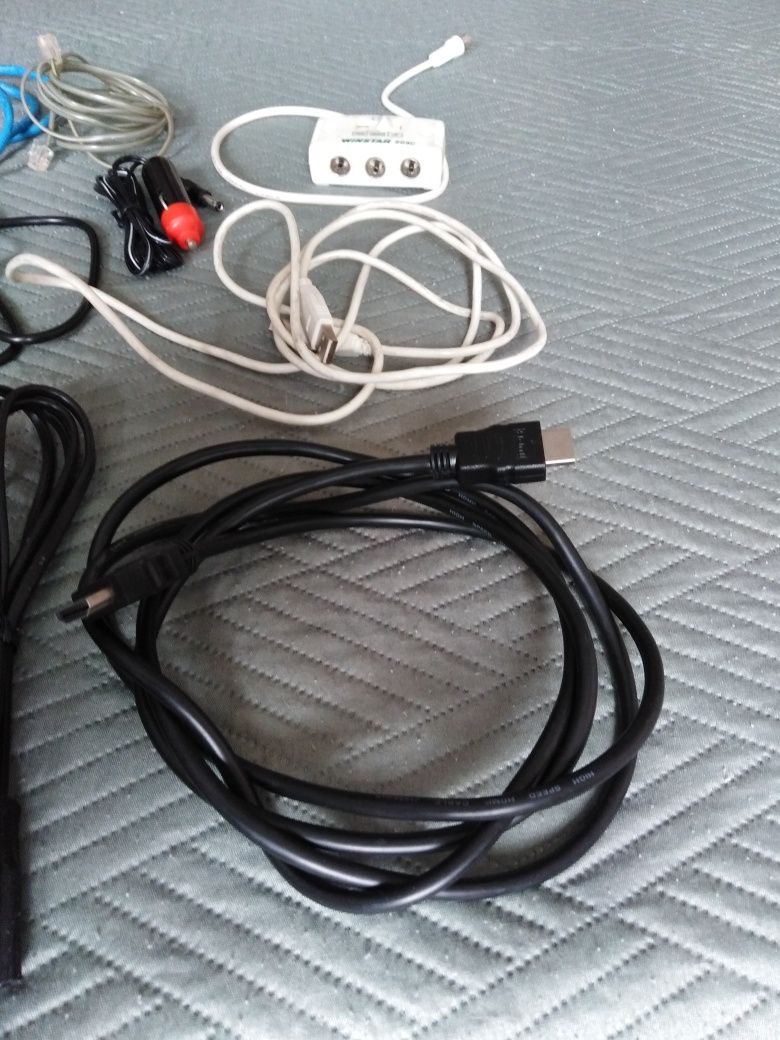 Kabel rca, kable, przewody sieciowe,, unitra USB.