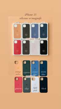 Apple capas Silicone Magsafe iPhone 15/15plus/15pro/15pro max (portes grátis)