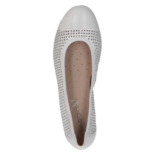 balerinka biała ażurowa Caprice r: 36,37,38,39,40,41,