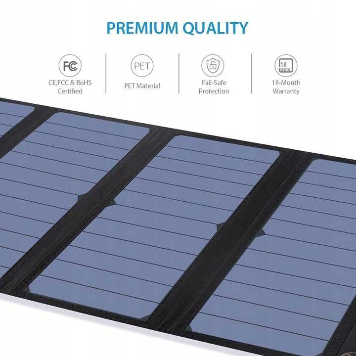 Ładowarka Solarna Przenośna Wodoszczelna Solarny 2Porty USB Panel Słon