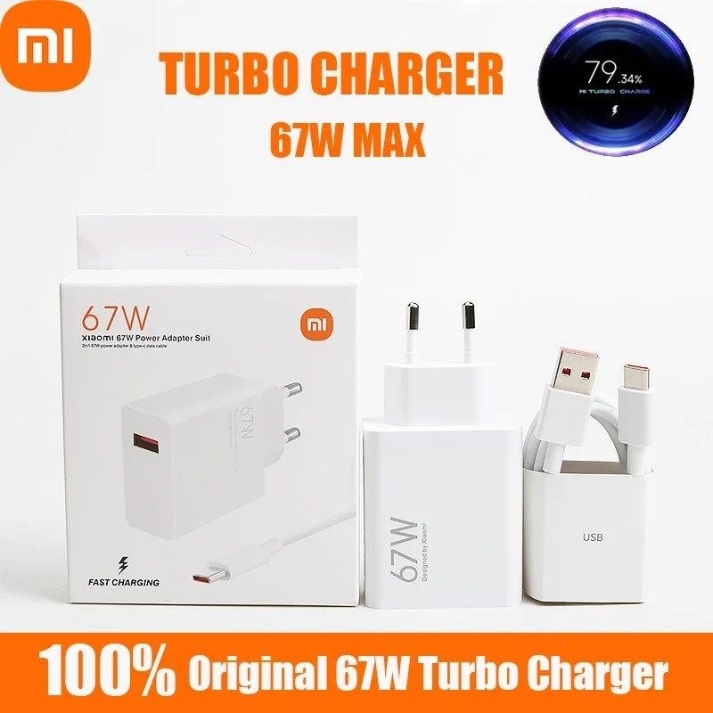 Нові швидкі зарядні пристрої Xiaomi Charge 67W та 120W + кабель 6А