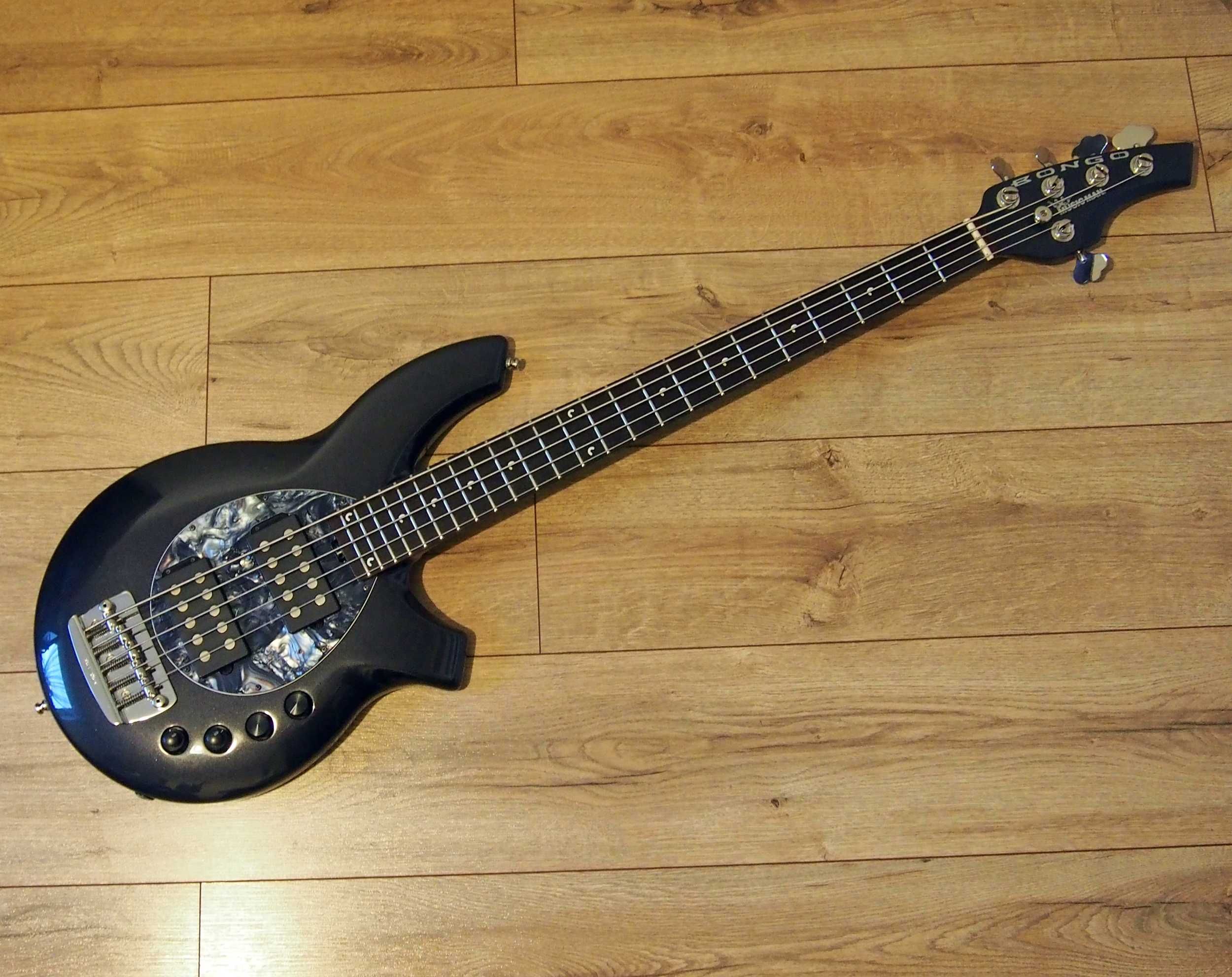 Gitara Basowa Music Man Bongo 5 HH Sapphire Black