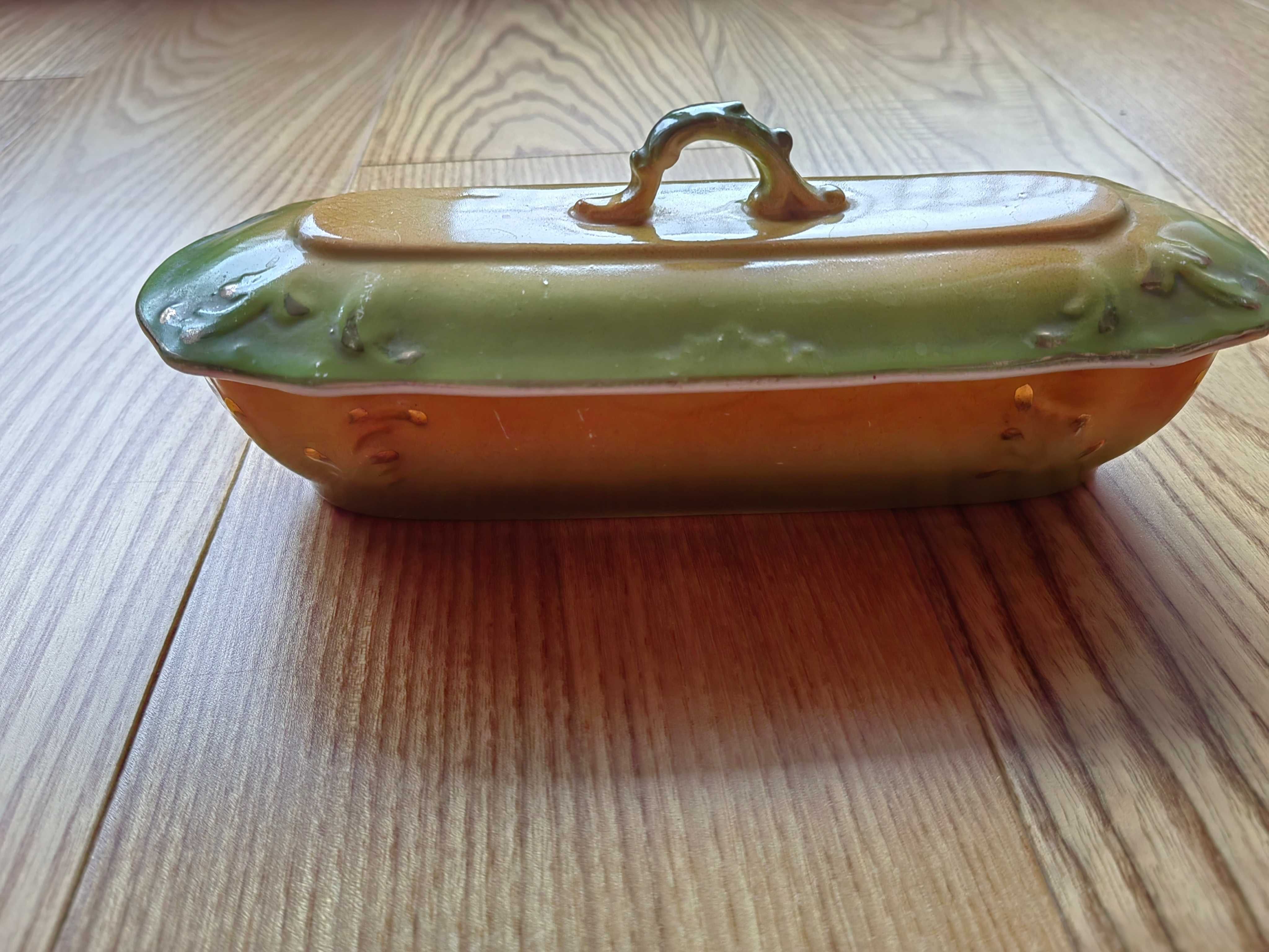 Stary secesyjny ceramiczny pojemnik