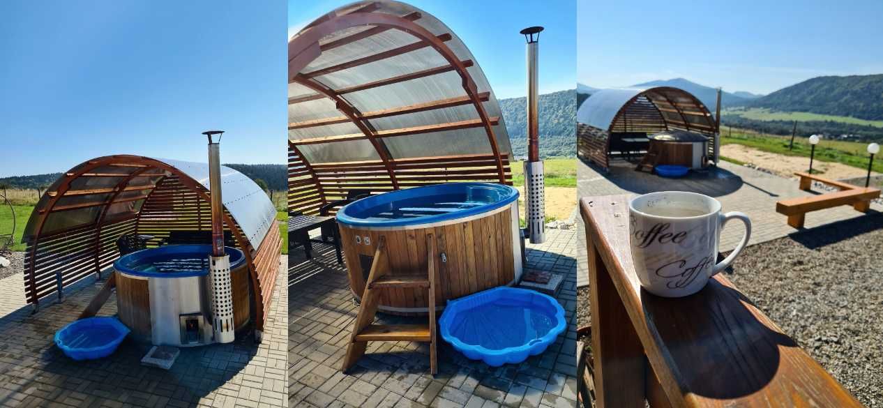 Domek letniskowy SPA balia, sauna do wynajecia Uscie Gorlickie