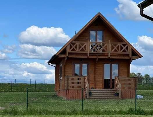 Domki z linią brzegową, Mazury, Pomost, Wodowanie. Ryby.