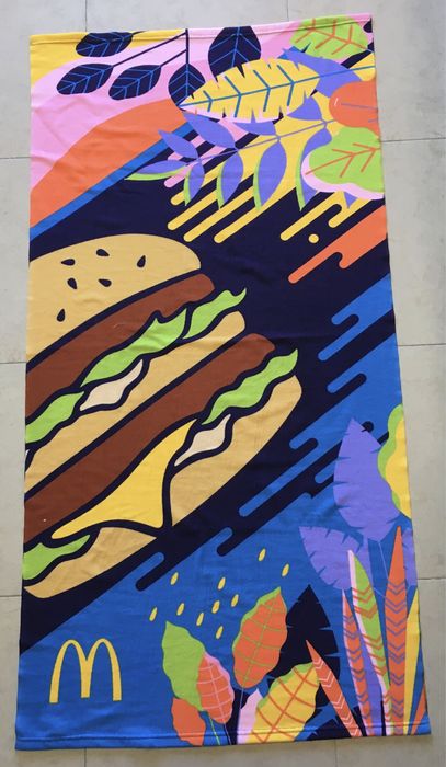 Toalha praia piscina criança microfibra McDonalds