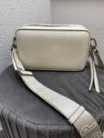 BOLSA CLUCH HISPANITAS BEGE BRANCO OFF WHITE COURO PELE