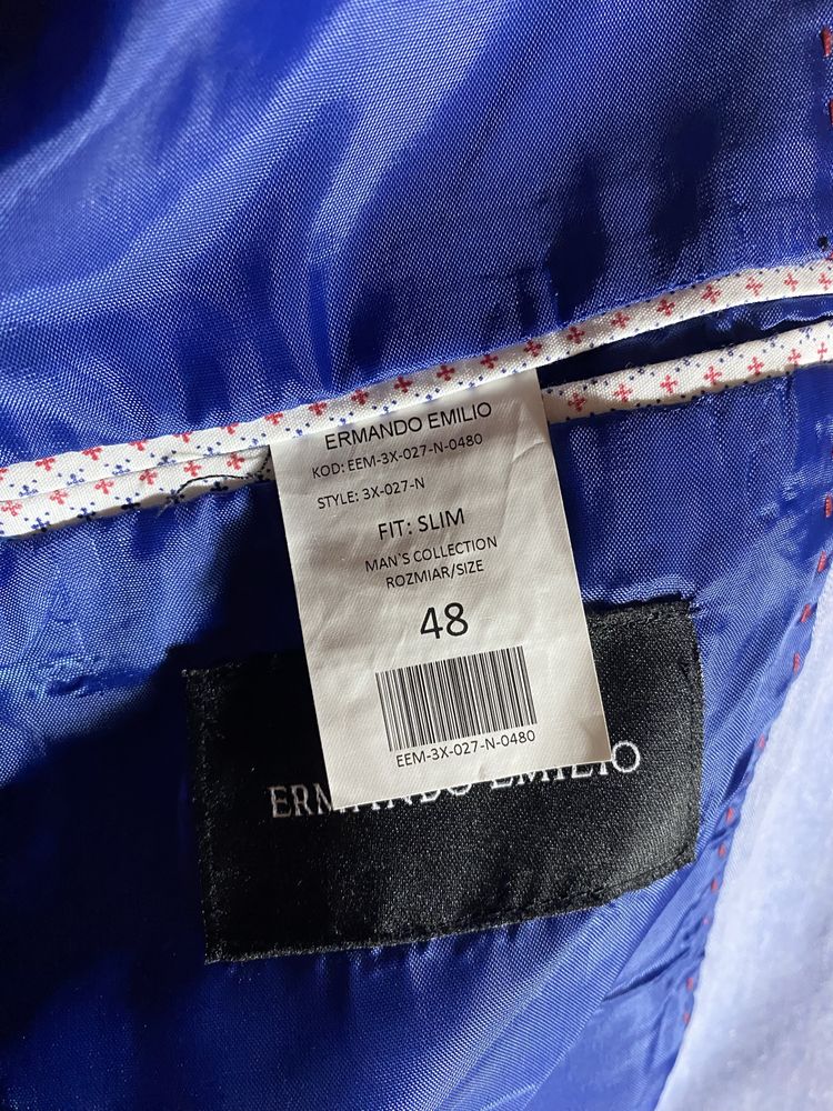 Błękitna marynarka, Rozmiar 48. Ermando Emilio