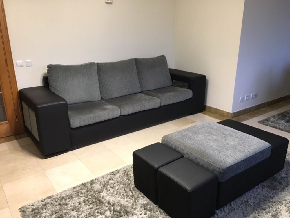 Sofá 3 lugares com chaise longue com 2,80m