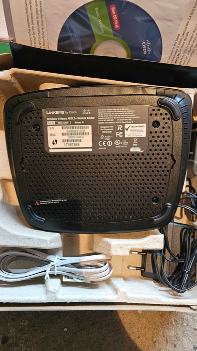 Linksys Cisco WAG120N router modem ADSL switch LAN WAN