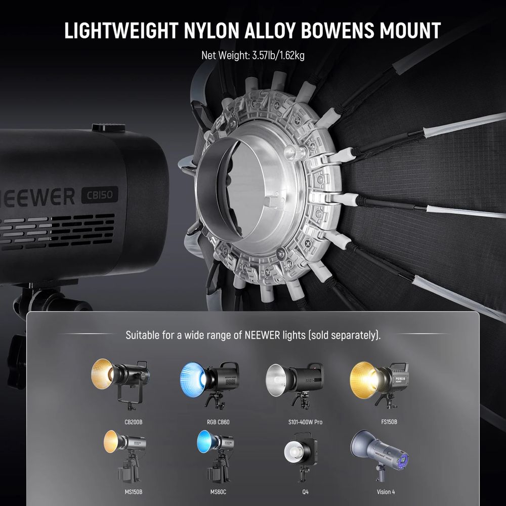 NEEWER NS90P Parabolic Softbox with Honeymoon grid софтбокс