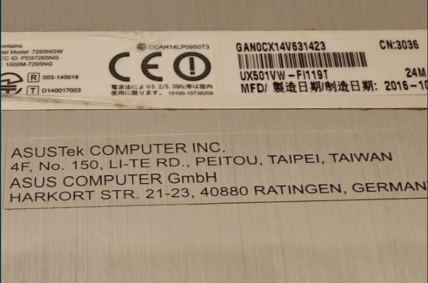 Laptop Asus N501VW
