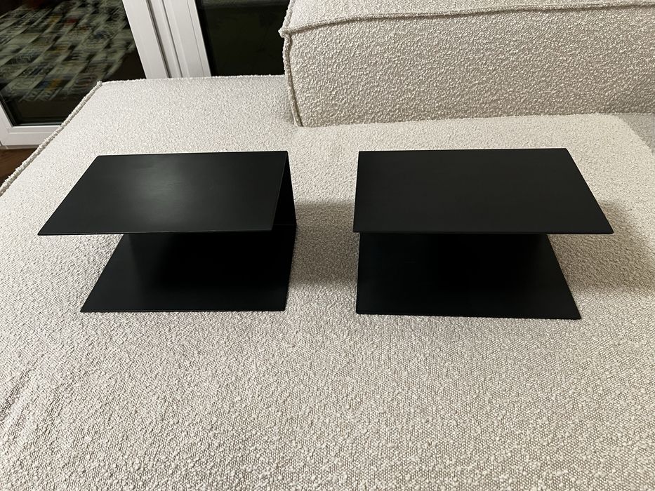 Ścienny stolik nocny z metalu Neptun, 2 szt.