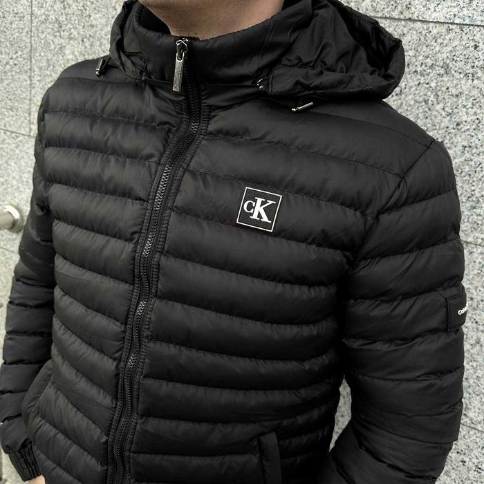 Чоловіча чорна куртка Ck(розмір-M.L.3XL)