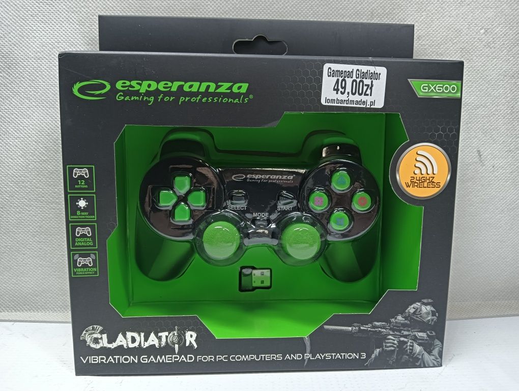 Gamepad bezprzewodowy Esperanza GLADIATOR EGG108G