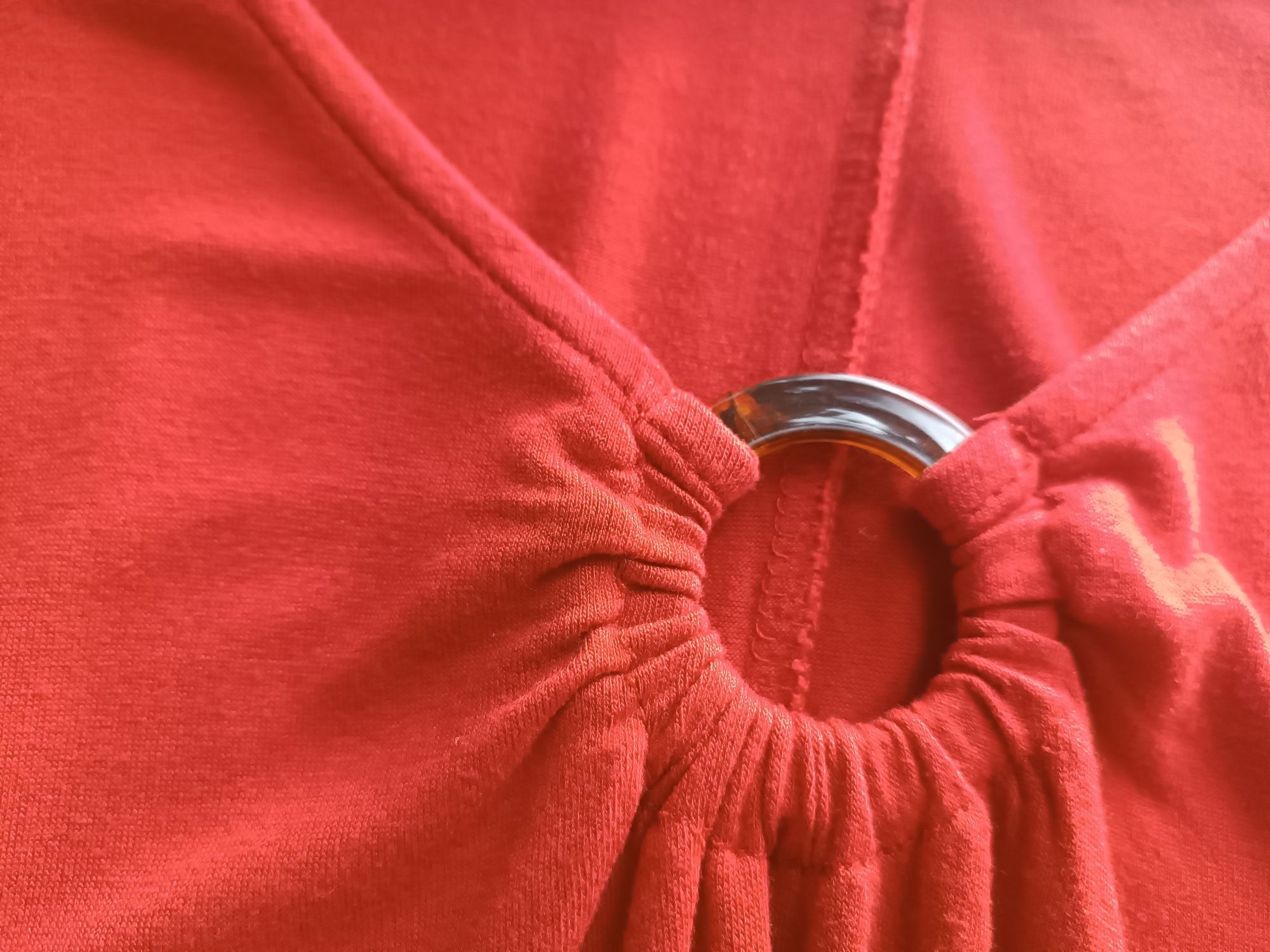 Ruda miedziana koszulka bluzka Janina rozmiar 46 oversize boho