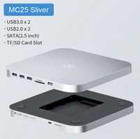 HUB Hagibis MC25 Apple Mac Mini M1 Max Ultra SSD SATA, USB 3.0, SD/TF