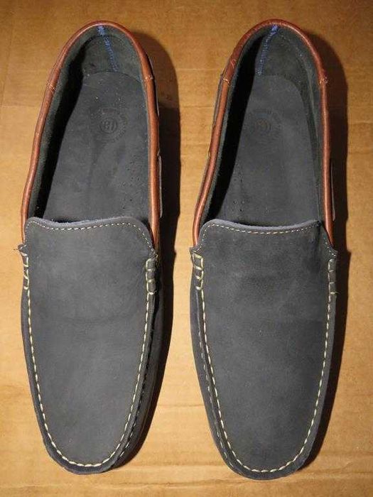 Sapatos náuticos/vela em Pele/Cozidos/Sola Borracha nº44 NOVOS/ESTREAR