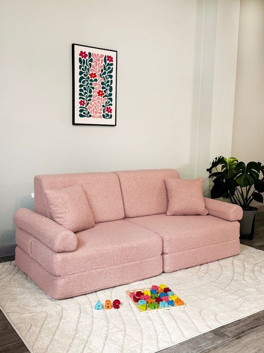 Sofa Dla Dzieci Z Pianki Rozkładana Kanapa Modułowa Boucla