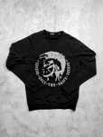 Czarna bluza Diesel crewneck Only the Brave punk logo M