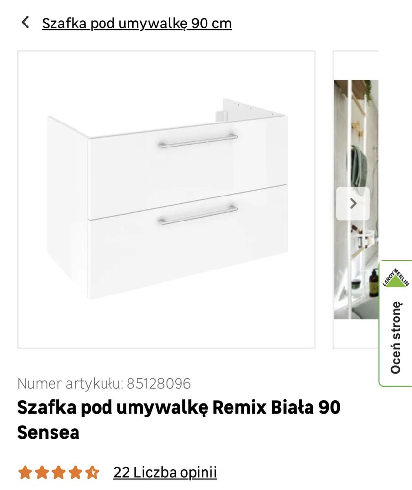 Nowa Szafka pod umywalke remix 90