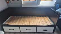 Łóżko rozkładane 80/160x200 w stylu Hemnes Ikea