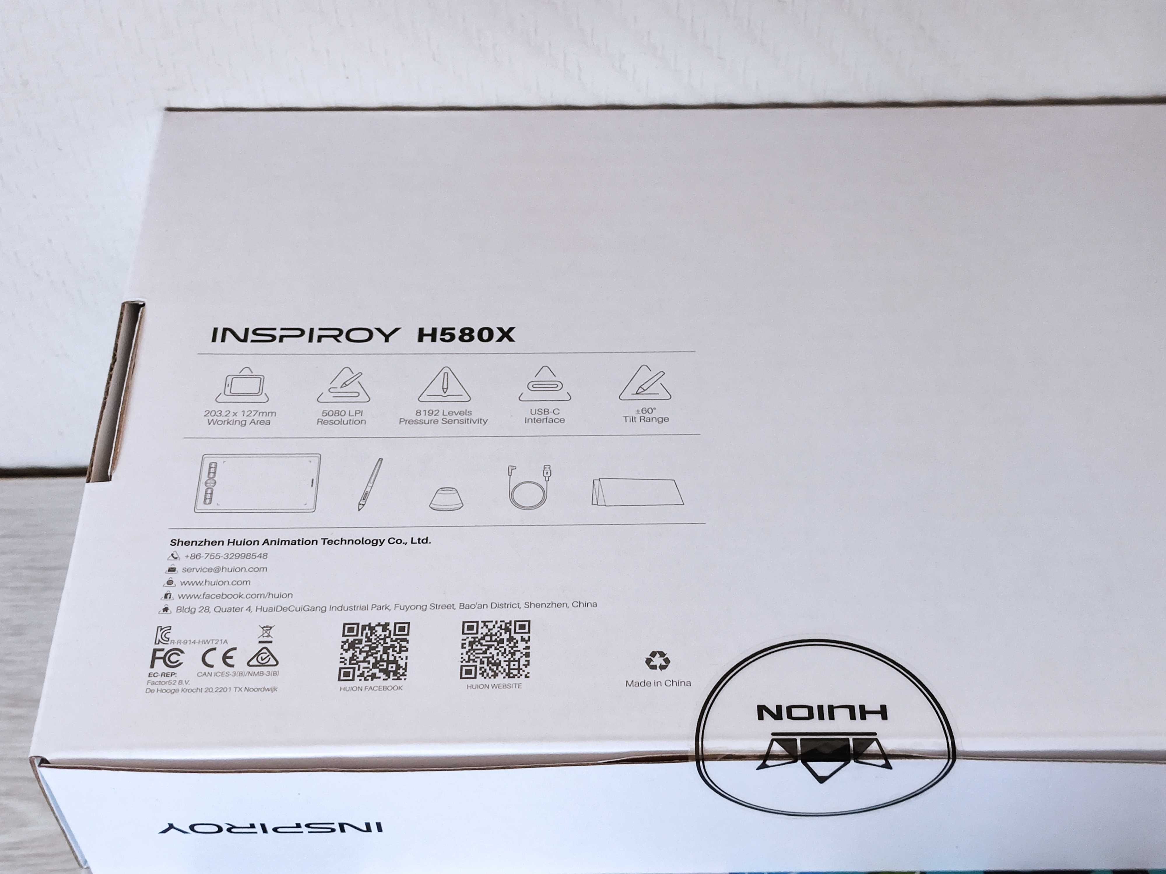 Новий! Huion Inspiroy H580X Графічний планшет