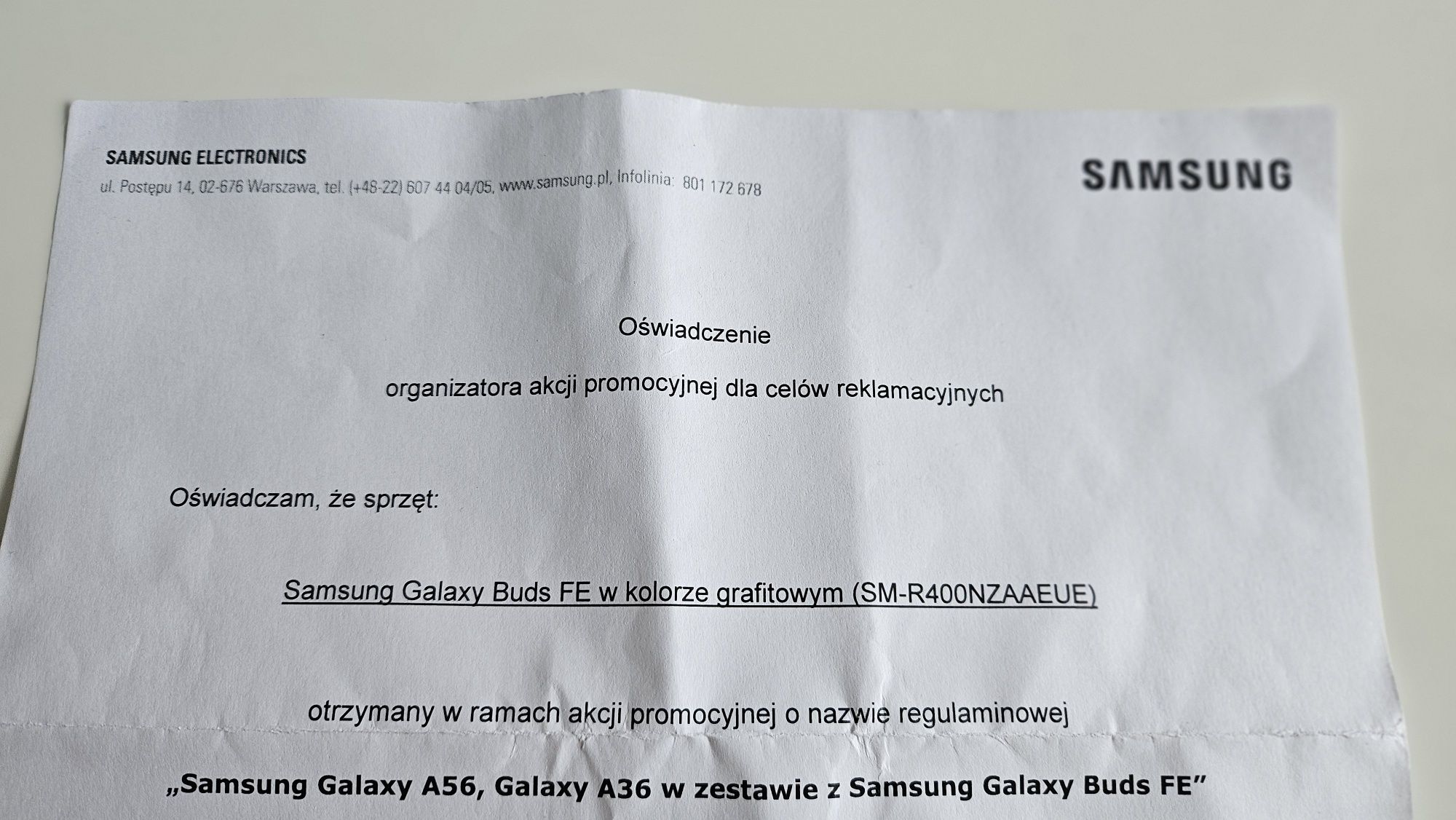 Samsung Galaxy Buds FE NOWE