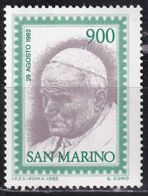 San Marino 1982 cena 1,70 zł kat.0,75€ - Jan Paweł II