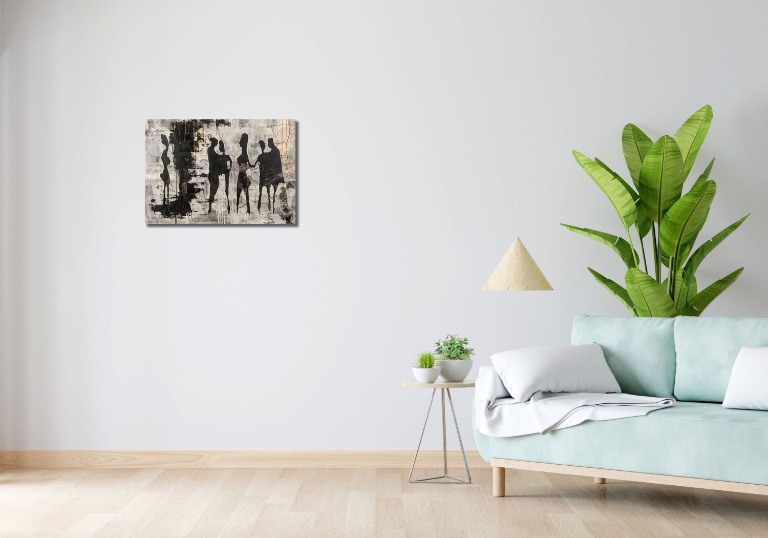 Obraz 60x40cm Szarzy Ludzie