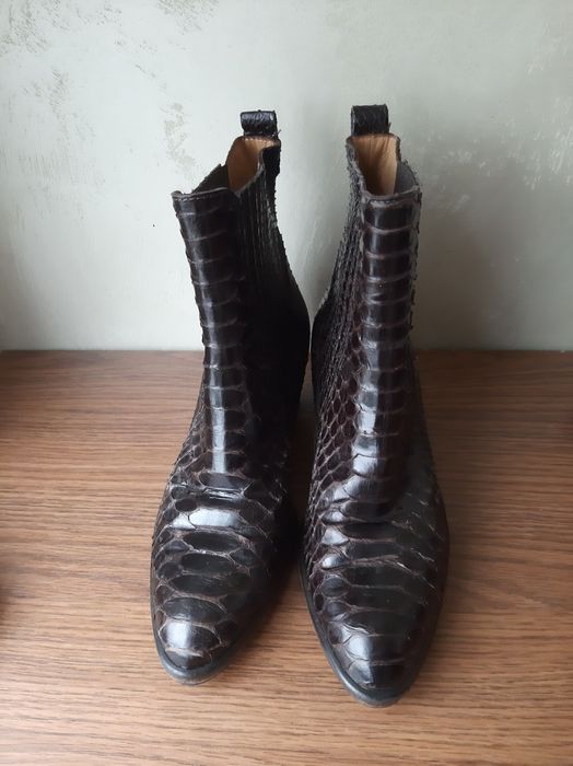 Botki Alfredo Giantin – naturalna skóra wężowa made in italy 37/38
