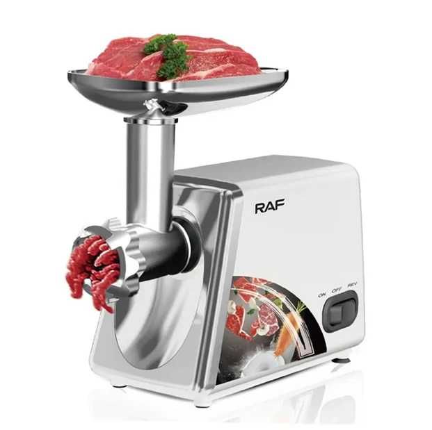 Мясорубка RAF R.3368 2500W из нержавеющей стали, 3 насадки