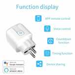 Розумна WiFi розетка 16А/20A 220V Tuya, Amazon alexa, Google assistant