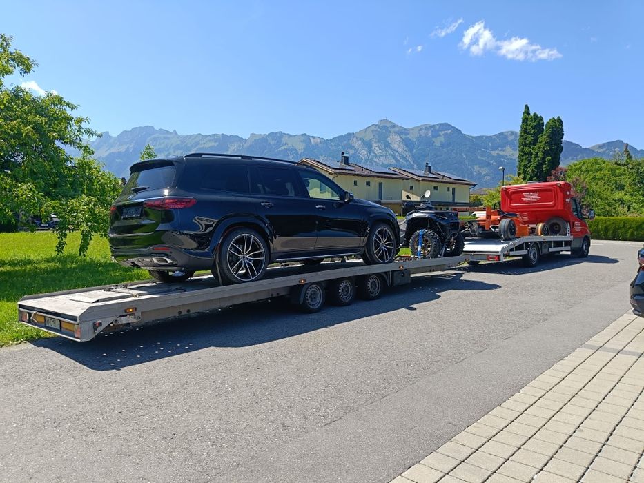 Przyczepa na dwa auta aluminiowa gromex