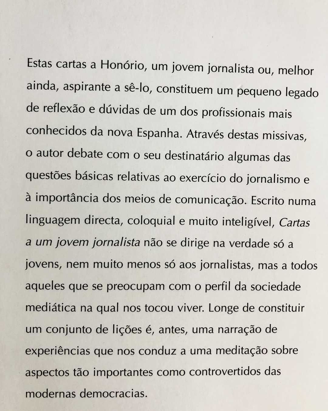 CARTAS A UM JOVEM JORNALISTA - Jornalismo e Literatura - 2 livros