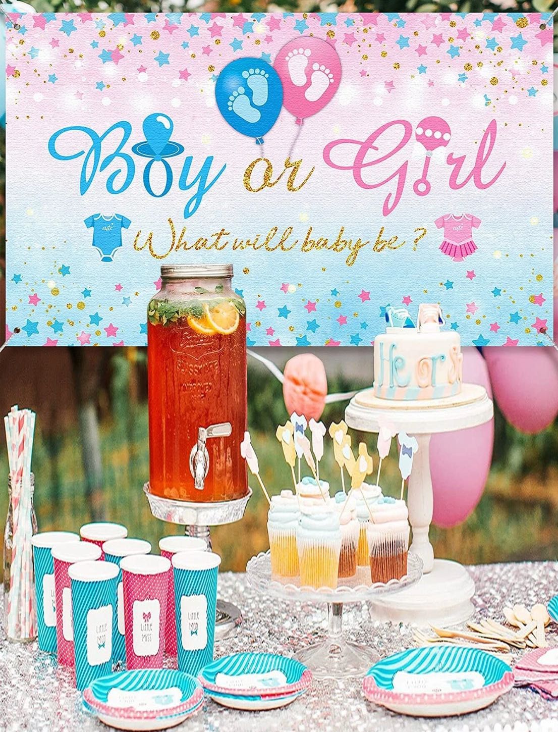 Fundo Baby Shower / Chá de Revelação Bebé