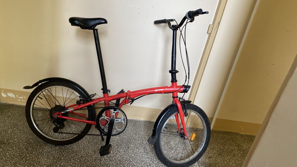 Rower Btwin tilt 120 czerwony 20" skladany składak